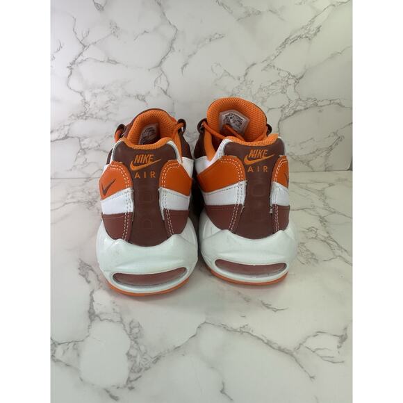 Sz 10 NIKE WMNS Men Size 8.5 AIR MAX 95 ID NBY [DH1564-991] Orange White - Picture 3 of 5